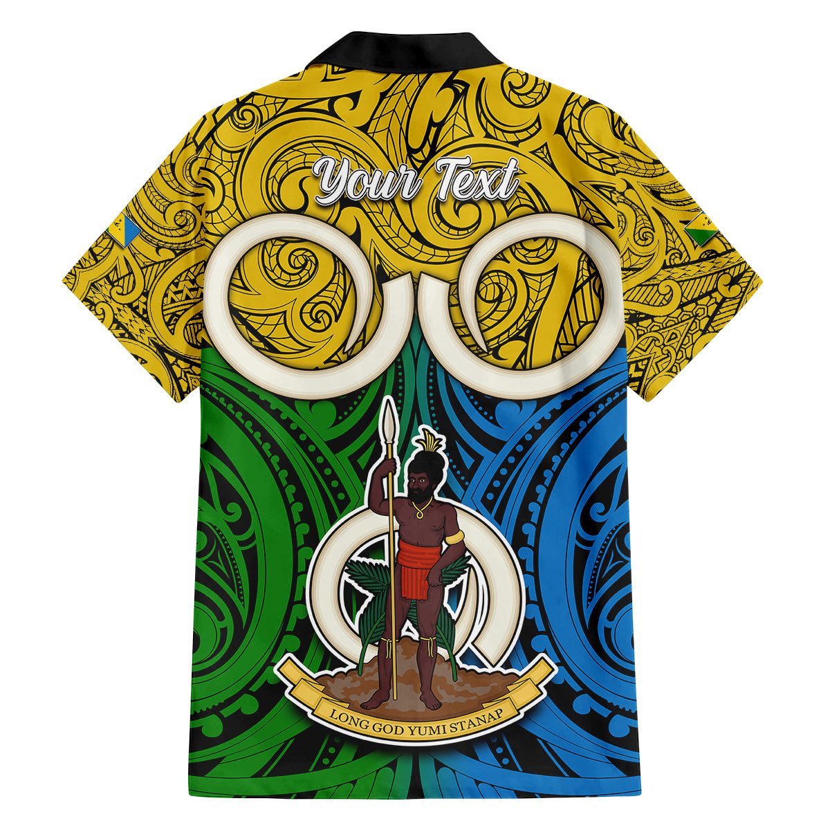 Personalised Vanuatu Malampa Province Family Matching Tank Maxi Dress and Hawaiian Shirt Pig Tusk Mix Maori Pattern and Namele Leaf LT03 - Polynesian Pride
