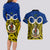 Vanuatu Torba Province Couples Matching Long Sleeve Bodycon Dress and Hawaiian Shirt Pig Tusk Mix Maori Pattern and Namele Leaf LT03 - Polynesian Pride