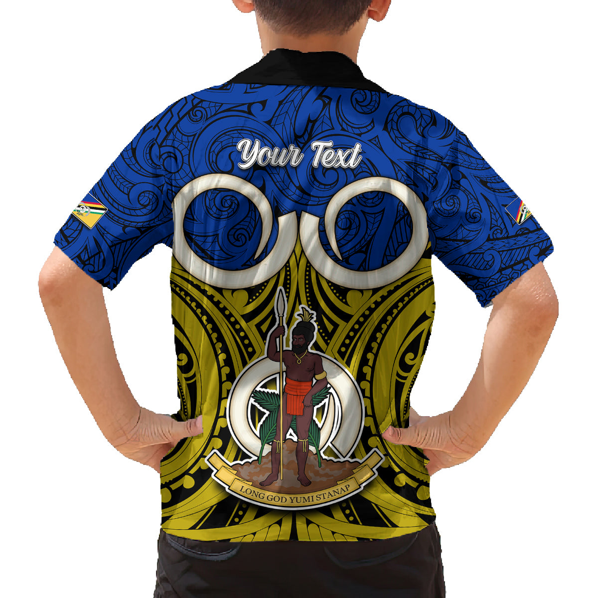 Personalised Vanuatu Torba Province Family Matching Tank Maxi Dress and Hawaiian Shirt Pig Tusk Mix Maori Pattern and Namele Leaf LT03 - Polynesian Pride