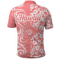 Hawaii Kauai Island Polo Shirt Hibiscus Pattern Seamless Tribal Simple Pink Pastel LT03 - Polynesian Pride