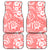 Custom Hawaii Kauai Island Car Mats Hibiscus Pattern Seamless Tribal Simple Pink Pastel LT03 Pink - Polynesian Pride