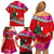 Custom Wallis and Futuna Christmas Family Matching Off Shoulder Short Dress and Hawaiian Shirt Santa Claus Holding Coat of Arms Polynesian Xmas Style LT03 - Polynesian Pride