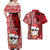 Custom Mele Kalikimaka Hawaii Christmas Couples Matching Off Shoulder Maxi Dress and Hawaiian Shirt Santa Claus Kakau Tribal Mix Polynesia Tattoo LT03 - Polynesian Pride