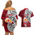 Custom French Polynesia Christmas Couples Matching Off Shoulder Short Dress and Hawaiian Shirt Santa Hold Seal with Polynesian Tribal Tattoo LT03 - Polynesian Pride