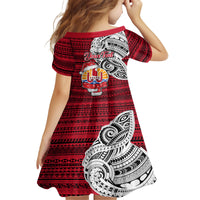 Custom French Polynesia Christmas Family Matching Summer Maxi Dress and Hawaiian Shirt Santa Hold Seal with Polynesian Tribal Tattoo LT03 - Polynesian Pride
