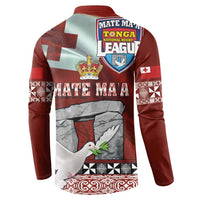 Mate Ma'a Tonga Button Sweatshirt Haʻamonga ʻa Maui and White Dove - Tongan Kupesi Ngatu