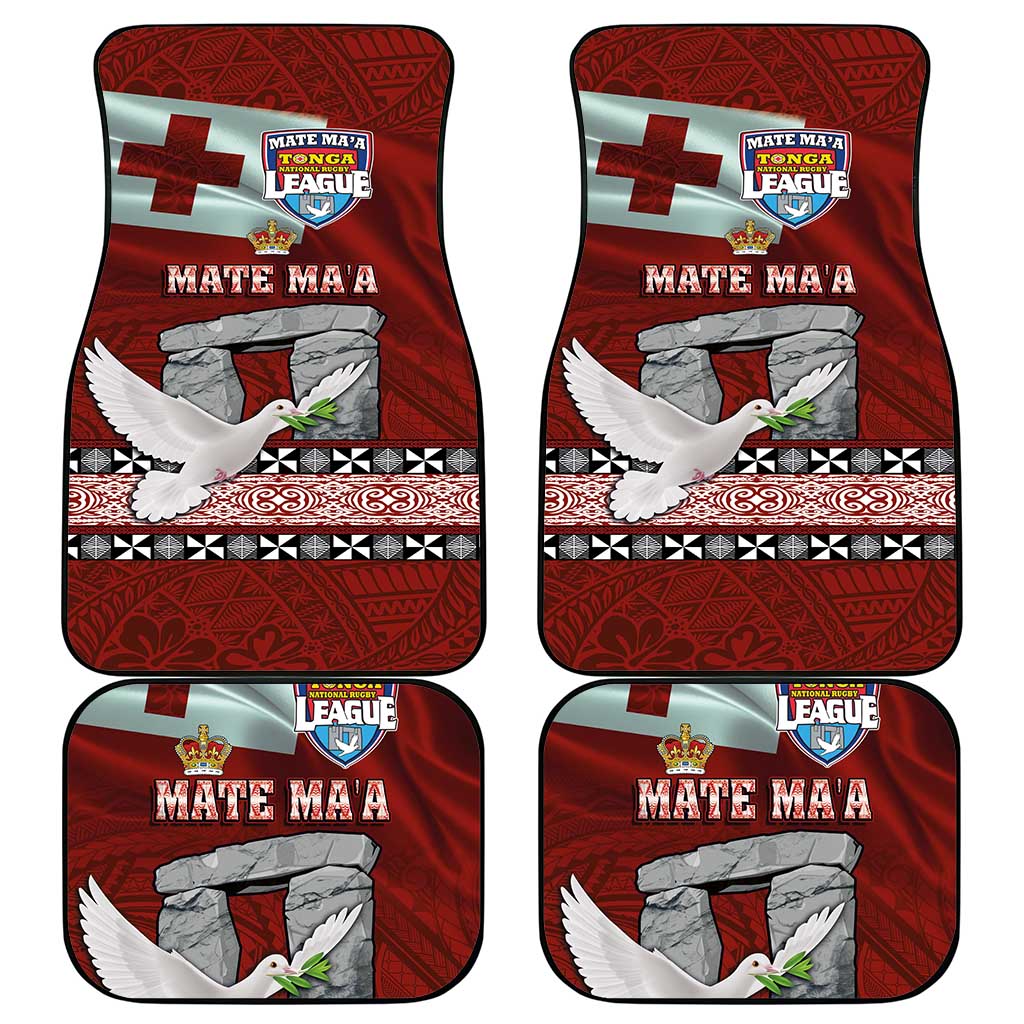 Mate Ma'a Tonga Car Mats Haʻamonga ʻa Maui and White Dove - Tongan Kupesi Ngatu