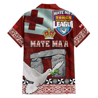Mate Ma'a Tonga Family Matching Off The Shoulder Long Sleeve Dress and Hawaiian Shirt Haamonga a Maui and White Dove - Tongan Kupesi Ngatu LT03 - Polynesian Pride