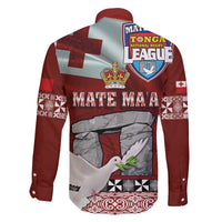 Mate Ma'a Tonga Family Matching Off The Shoulder Long Sleeve Dress and Hawaiian Shirt Haamonga a Maui and White Dove - Tongan Kupesi Ngatu LT03 - Polynesian Pride