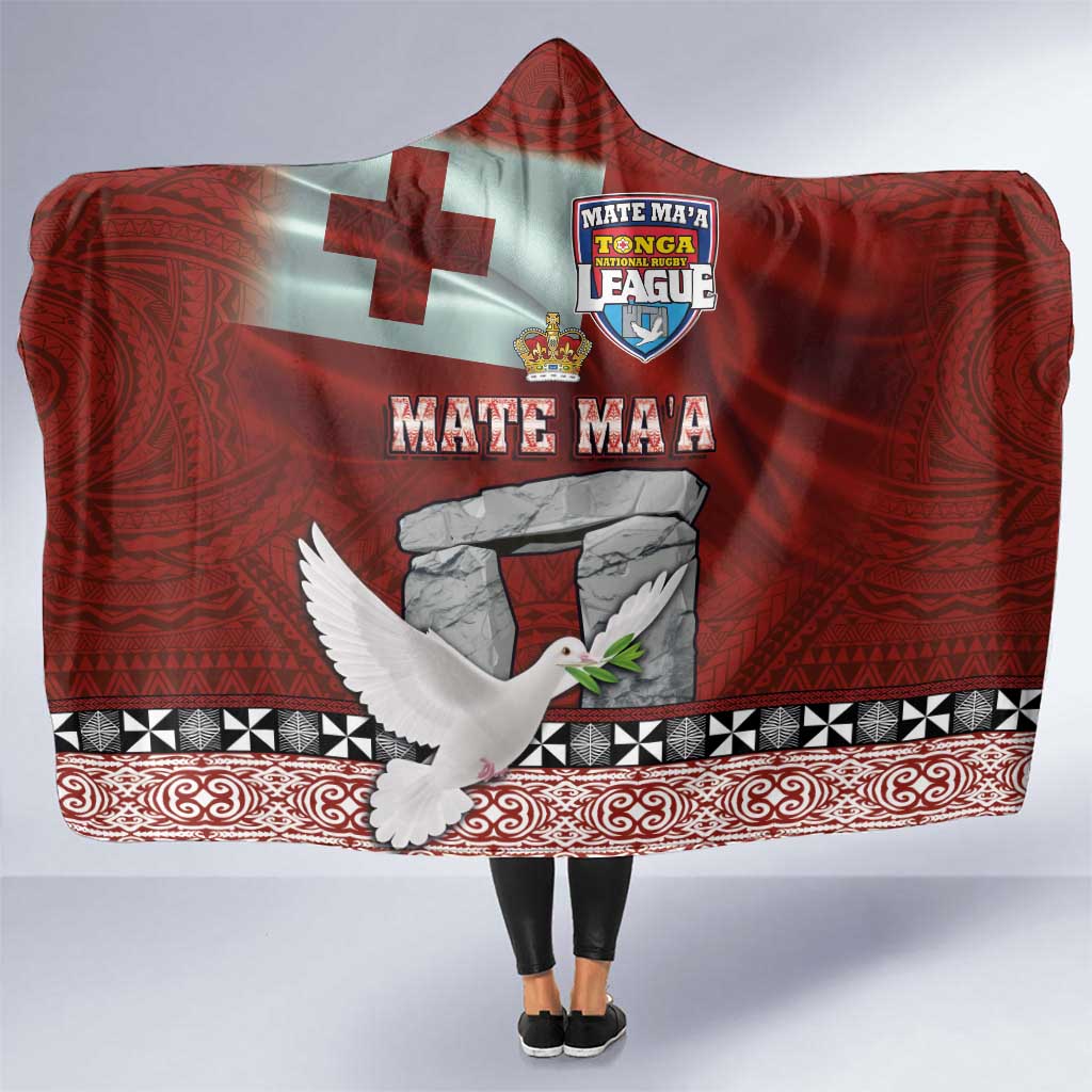 Mate Ma'a Tonga Hooded Blanket Haʻamonga ʻa Maui and White Dove - Tongan Kupesi Ngatu