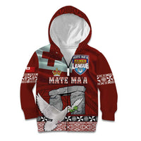 Mate Ma'a Tonga Kid Hoodie Haʻamonga ʻa Maui and White Dove - Tongan Kupesi Ngatu
