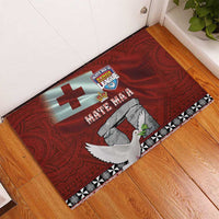 Mate Ma'a Tonga Rubber Doormat Haʻamonga ʻa Maui and White Dove - Tongan Kupesi Ngatu