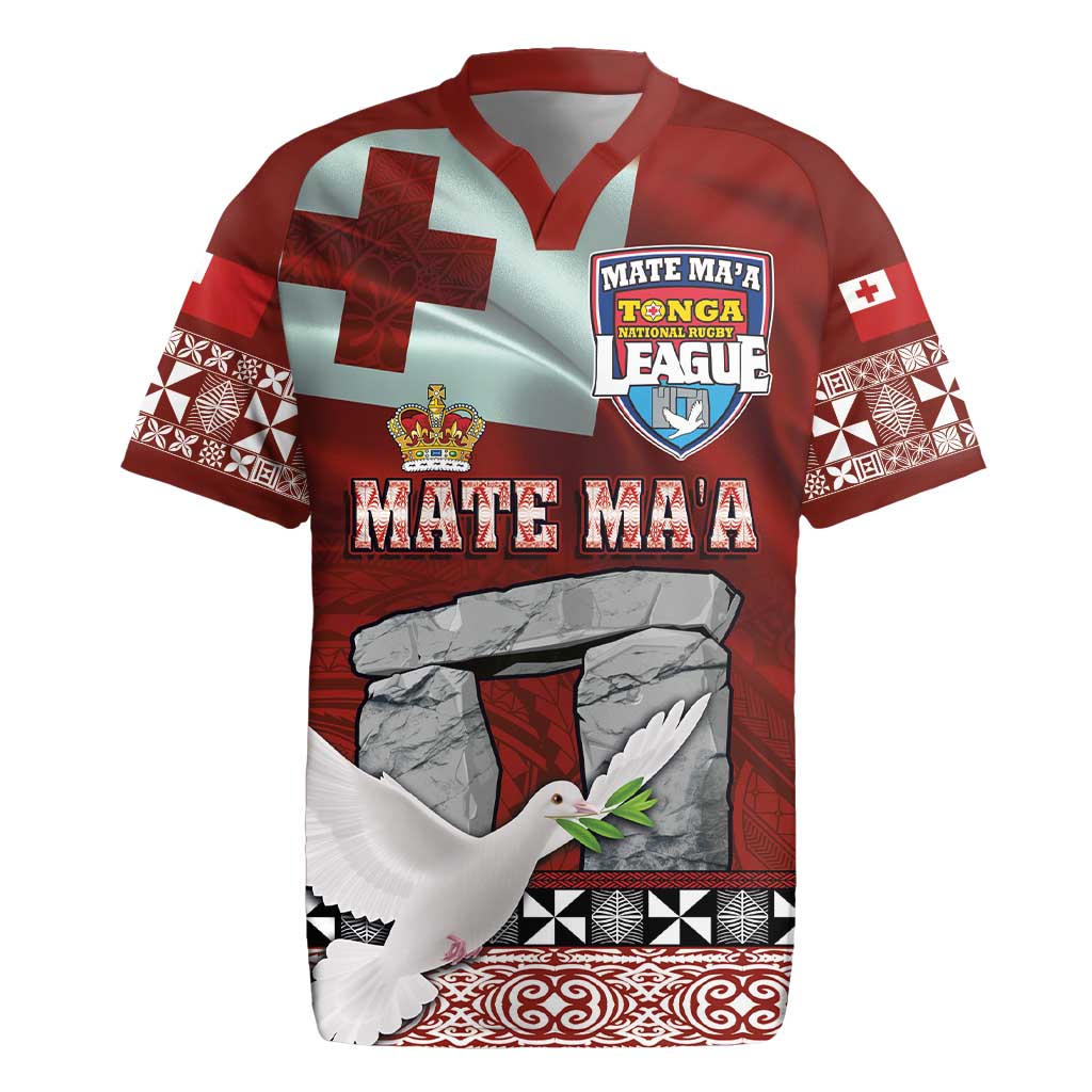 Mate Ma'a Tonga Rugby Jersey Haʻamonga ʻa Maui and White Dove - Tongan Kupesi Ngatu