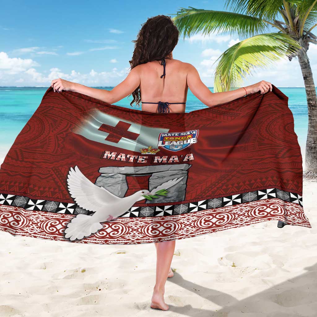 Mate Ma'a Tonga Sarong Haamonga a Maui and White Dove - Tongan Kupesi Ngatu LT03 - Polynesian Pride