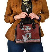 Mate Ma'a Tonga Shoulder Handbag Haamonga a Maui and White Dove - Tongan Kupesi Ngatu LT03 - Polynesian Pride