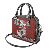 Mate Ma'a Tonga Shoulder Handbag Haamonga a Maui and White Dove - Tongan Kupesi Ngatu LT03 - Polynesian Pride