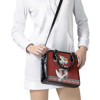 Mate Ma'a Tonga Shoulder Handbag Haamonga a Maui and White Dove - Tongan Kupesi Ngatu LT03 - Polynesian Pride