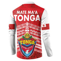 Mate Ma'a Tonga Button Sweatshirt Douple White Dove and Kupesi Ngatu Art Tattoo