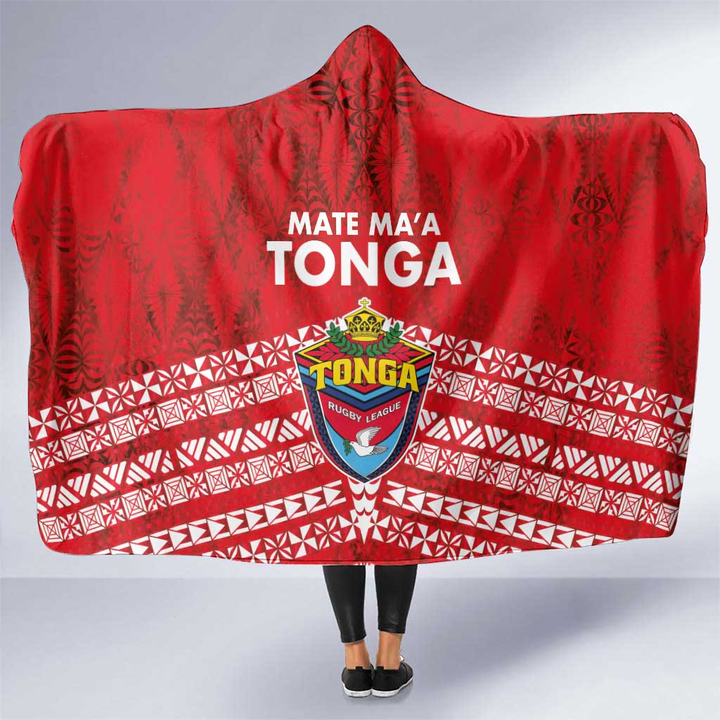 Mate Ma'a Tonga Hooded Blanket Douple White Dove and Kupesi Ngatu Art Tattoo