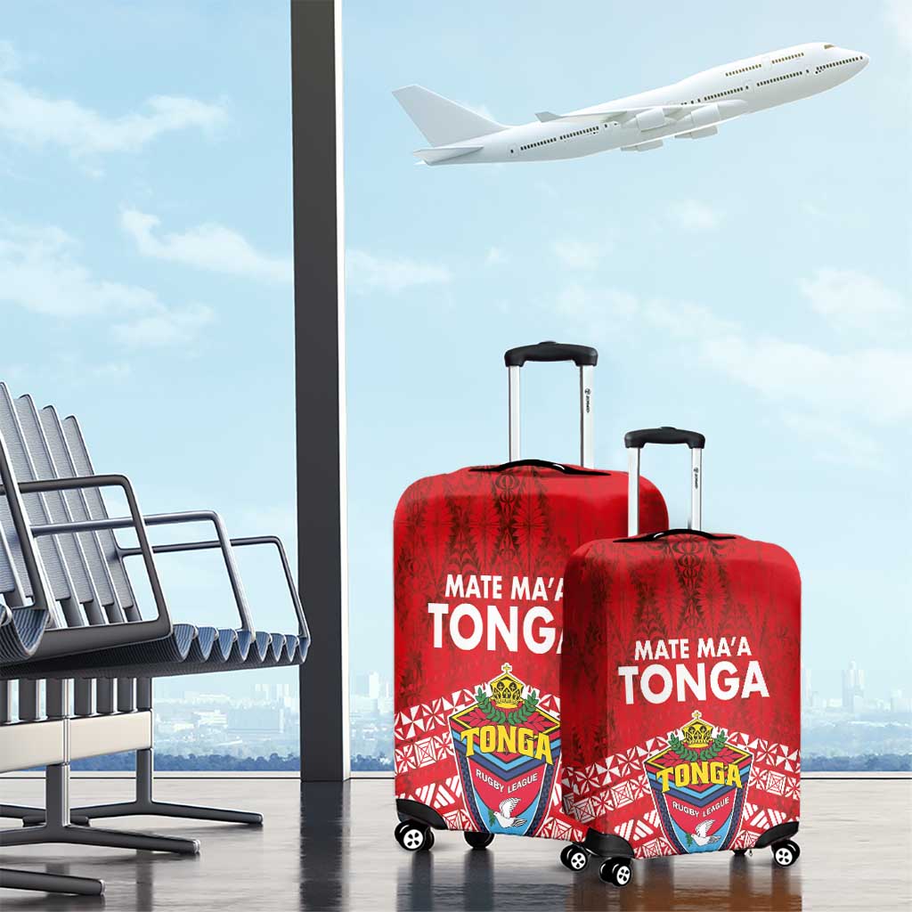 Mate Ma'a Tonga Luggage Cover Double White Dove and Kupesi Ngatu Art Tattoo LT03 - Polynesian Pride