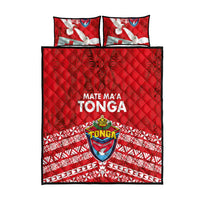 Mate Ma'a Tonga Quilt Bed Set Double White Dove and Kupesi Ngatu Art Tattoo LT03 - Polynesian Pride