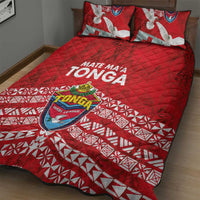 Mate Ma'a Tonga Quilt Bed Set Double White Dove and Kupesi Ngatu Art Tattoo LT03 - Polynesian Pride