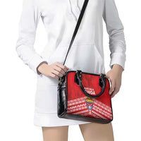 Mate Ma'a Tonga Shoulder Handbag Double White Dove and Kupesi Ngatu Art Tattoo LT03 - Polynesian Pride