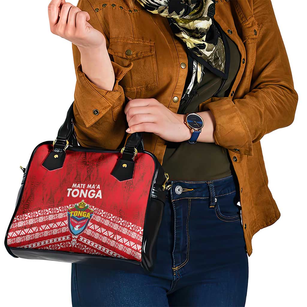 Mate Ma'a Tonga Shoulder Handbag Double White Dove and Kupesi Ngatu Art Tattoo LT03 - Polynesian Pride