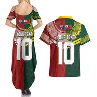 Custom Mate Ma'a Tonga and Australia Kangaroo Couples Matching Summer Maxi Dress and Hawaiian Shirt Nation Seal with Mascot Aboriginal and Tongan Kupesi Ngatu Art