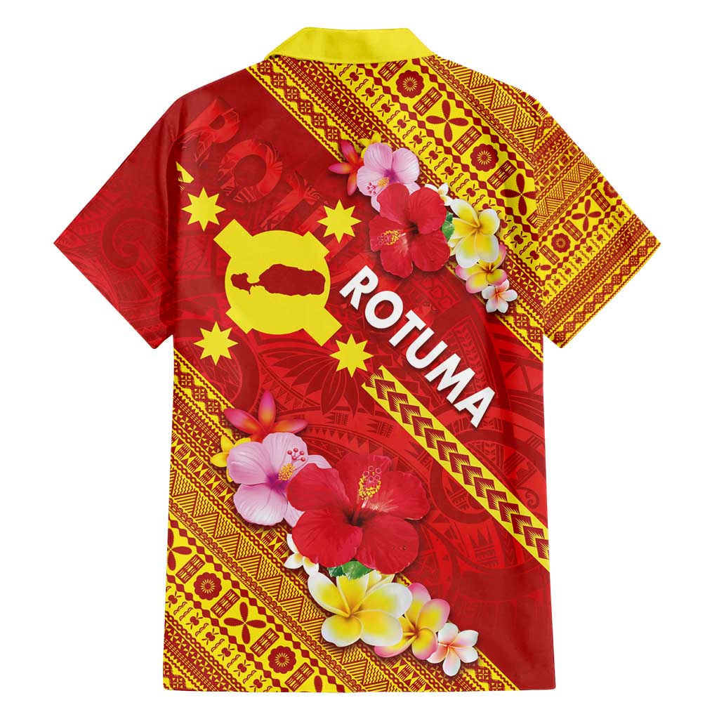 Rotuma Island Family Matching Puletasi and Hawaiian Shirt Fijian Tapa with Polynesian Art and Hibiscus