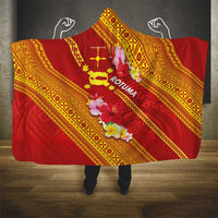 Rotuma Island Hooded Blanket Fijian Tapa with Polynesian Art and Hibiscus LT03 - Polynesian Pride