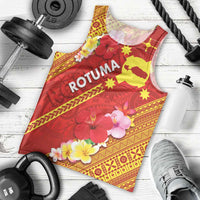 Rotuma Island Men Tank Top Fijian Tapa with Polynesian Art and Hibiscus LT03 - Polynesian Pride