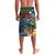 Fiji Iguana-Coat of Arms Lavalava with Hibiscus and Plumeria Palm Tree Tapa Art