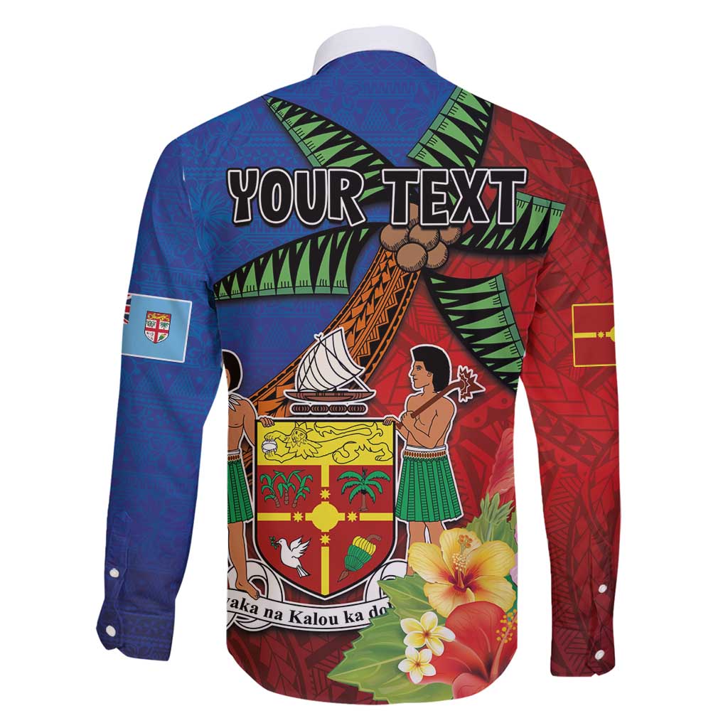 Personalised Fiji and Rotuma Together Family Matching Puletasi and Hawaiian Shirt Fjian Masi and Pacific Pattern Mix Culture