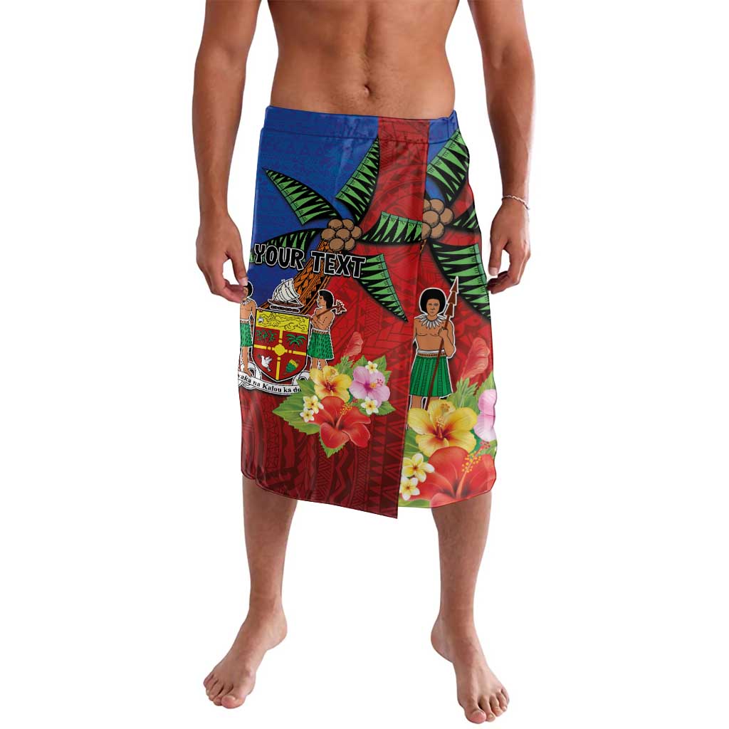 Personalised Fiji and Rotuma Together Lavalava Fjian Masi and Pacific Pattern Mix Culture