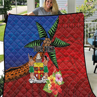 Personalised Fiji and Rotuma Together Quilt Fjian Masi and Pacific Pattern Mix Culture