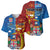 Personalised Fiji and Rotuma Together Baseball Jersey Tapa and Pacific Art Pattern with Cultural Emblems Half Style
