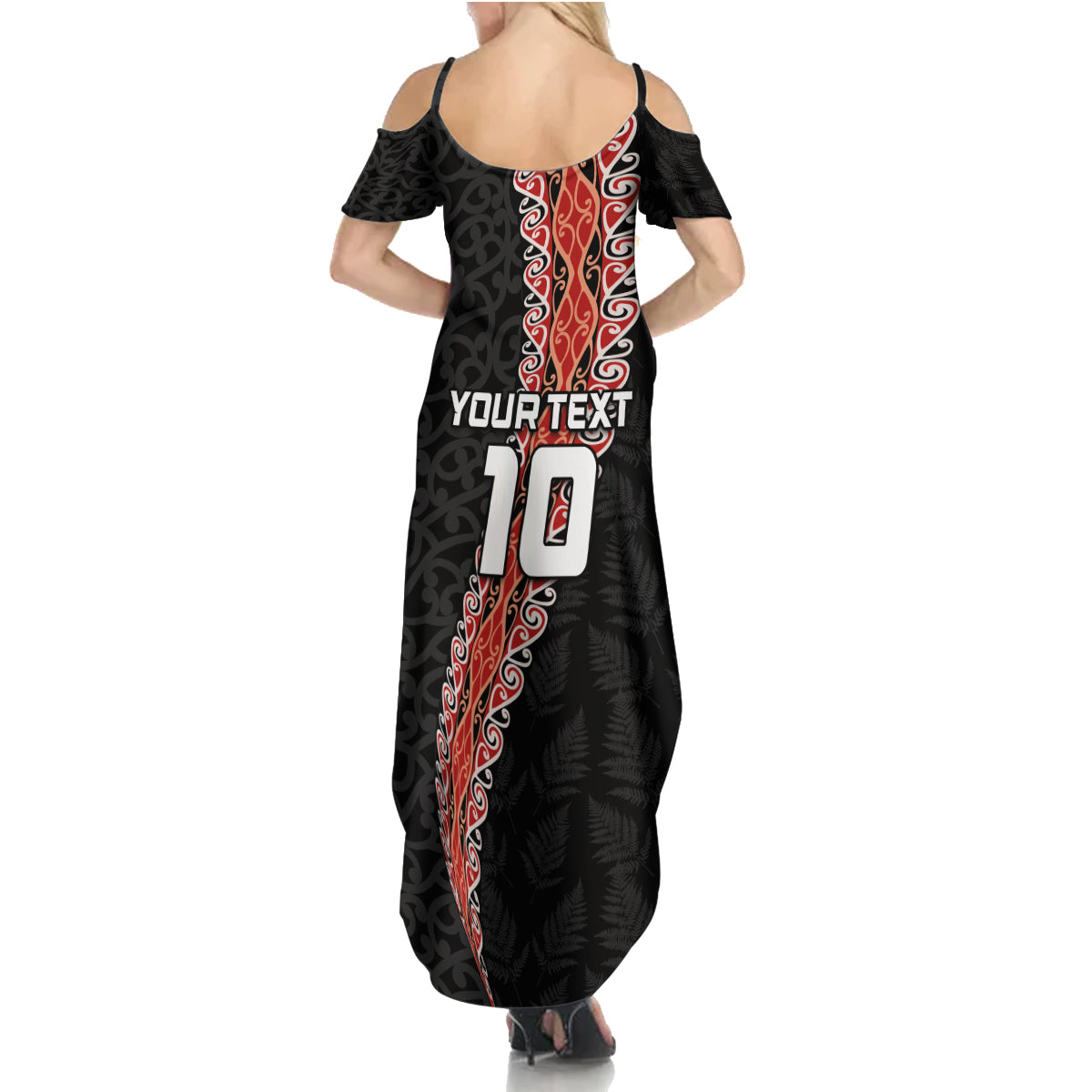 Custom New Zealand Rugby Family Matching Summer Maxi Dress and Hawaiian Shirt Maori and Silver Fern Half Style