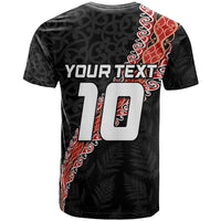 Custom New Zealand Rugby T Shirt Maori and Silver Fern Half Style