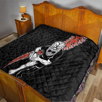 New Zealand Maori Warrior Rugby Quilt Maori and Silver Fern Half Style LT03 - Polynesian Pride
