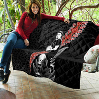 New Zealand Maori Rugby Player Quilt Maori and Silver Fern Half Style LT03 - Polynesian Pride