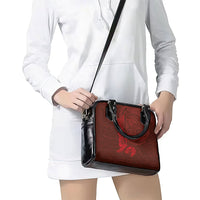 Hawaiian Monk Seal and Whale Shoulder Handbag Kakau Tribal Pattern Red Color LT03 - Polynesian Pride