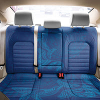 Hawaiian Monk Seal and Whale Back Car Seat Cover Kakau Tribal Pattern Blue Color LT03 - Polynesian Pride