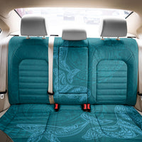 Hawaiian Monk Seal and Whale Back Car Seat Cover Kakau Tribal Pattern Teal Color