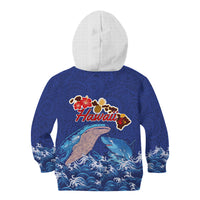 Hawaiian Sea Animals Kid Hoodie Whales Shark and Turtle Guardians with Tribal Pattern