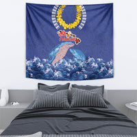 Hawaiian Sea Animals Tapestry Whales Shark and Turtle Guardians with Tribal Pattern LT03 - Polynesian Pride
