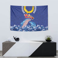 Hawaiian Sea Animals Tapestry Whales Shark and Turtle Guardians with Tribal Pattern LT03 - Polynesian Pride