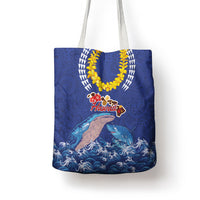 Hawaiian Sea Animals Tote Bag Whales Shark and Turtle Guardians with Tribal Pattern LT03 - Polynesian Pride