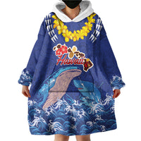 Hawaiian Sea Animals Wearable Blanket Hoodie Whales Shark and Turtle Guardians with Tribal Pattern LT03 - Polynesian Pride