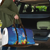 Fiji Jellyfish Travel Bag Tapa Patterns and Hibiscus Sea Vibe LT03 - Polynesian Pride